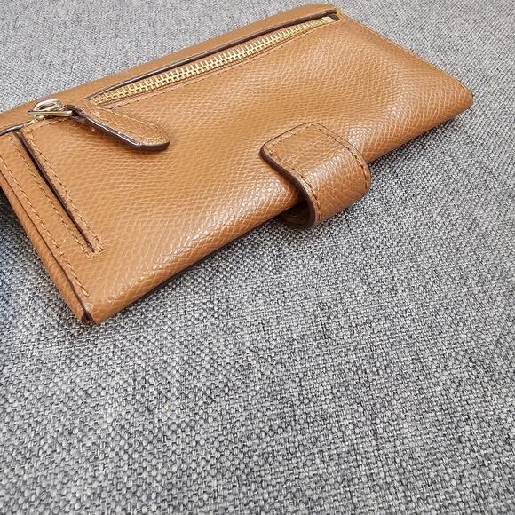 Coach Brown Leather Monogrammed Small Wristlet - Picture 9 of 13